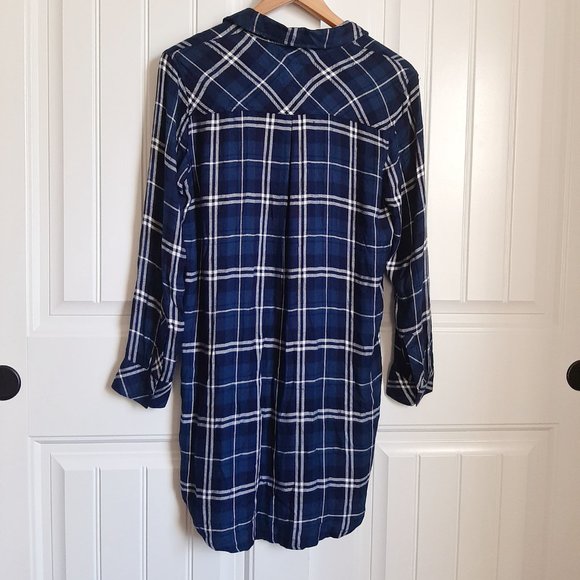Rails Bianca Plaid Shirt Dress In Spruce White SZ XS - Picture 6 of 11